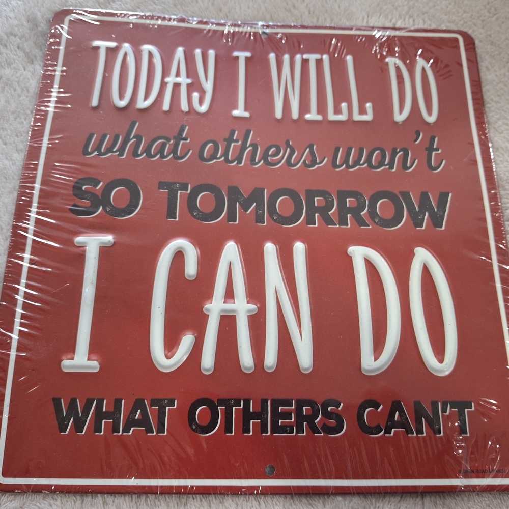 Motivational Red Wall Sign